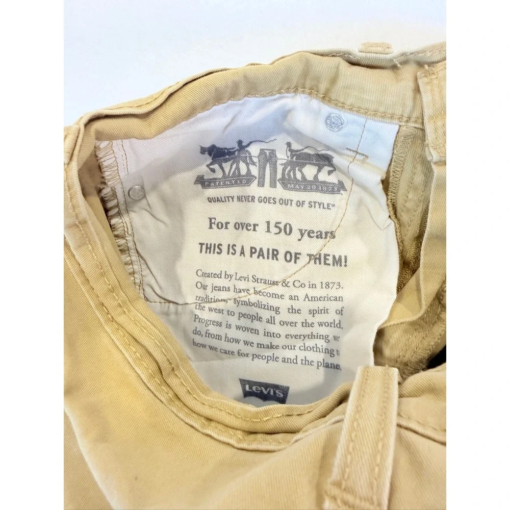 Levi's 514 Straight Fit Pants Mens 30x32 Tan Khaki Twill 00514-1779